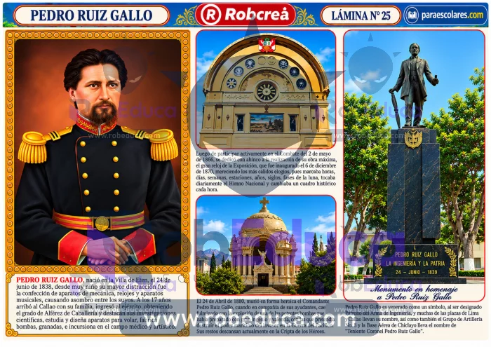 Lamina educativa de Pedro Ruiz Gallo
